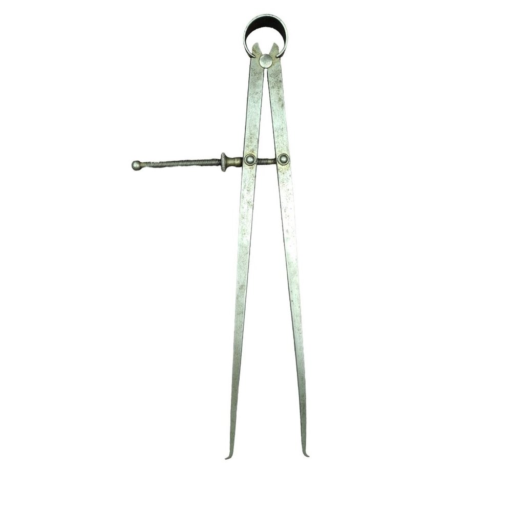 Vintage Starrett Inside Spring Caliper 12 inch Machinist Tool Measure Flat Leg - Picture 2 of 4